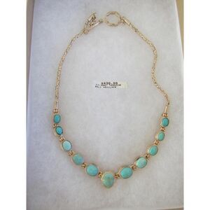 Sterling Silver Bali Turquoise Necklace Artisan NOS Heavy Sterling Silver